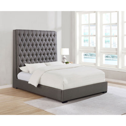 Copper - Tufted Upholstered Panel Bed