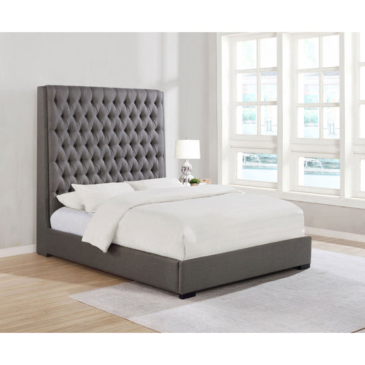Copper - Tufted Upholstered Panel Bed