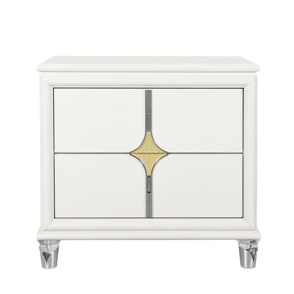 Uriuni - Nightstand - Gold / White
