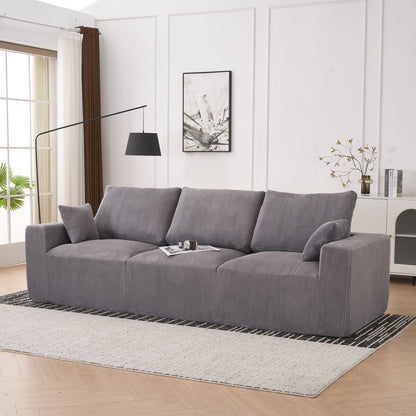 Modular Sectional Sofa With Extra Wide Cushion, USB / Type C Charger, Petal Armrest