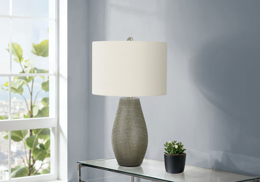 Lighting, Table Lamp, Resin, Contemporary - Gray