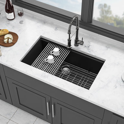 Quartz Kitchen Sink, Composite Workstation, Undermount