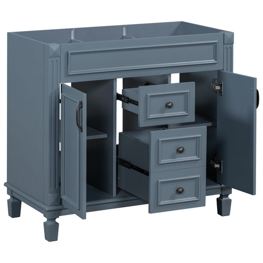 Bathroom Vanity Cabinet With 2 Soft Closing Doors And 2 Drawers