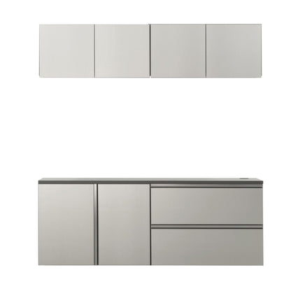 Nova - Series Garage Cabinet Set C, Melamine - Metallic Gray
