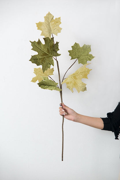 Paper Maple Leaf Spray, Botanicals Decor For Harvest Festival Fall Festival & Thanksgiving Table Decorations