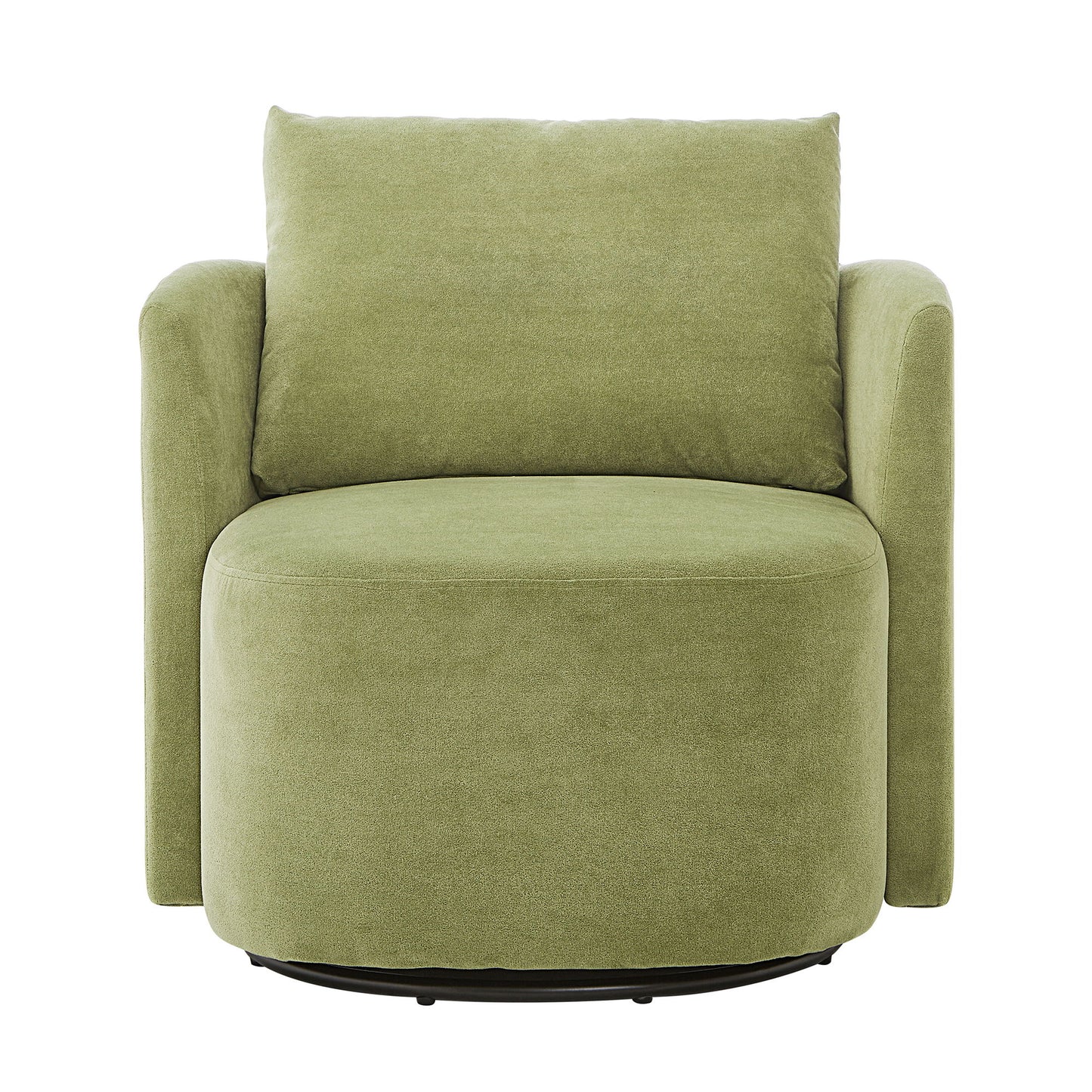 360° Modern Swivel Chair With Upholstered Curved Design