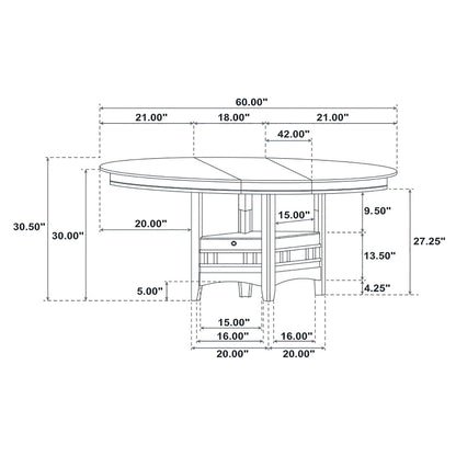 Hester - 5 Piece Dining Set - Espresso