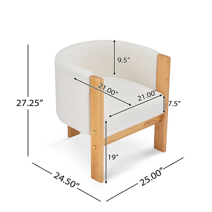 Upholstered Dining Chairs (Set of 2) - Natural / White