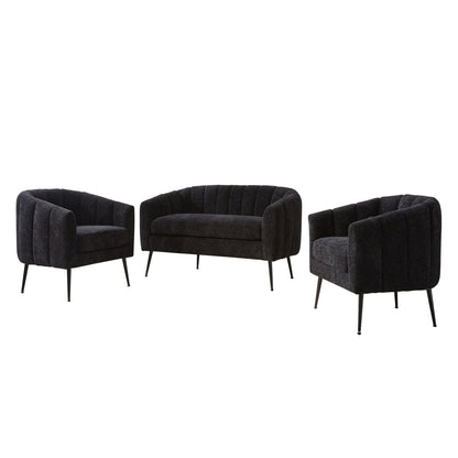 3 Piece Living Room Furniture Set Sofa & Armchairs