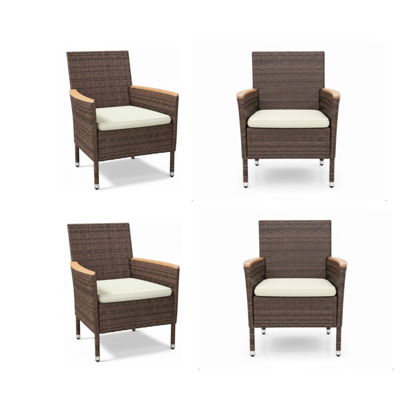 4 Piece All-Weather Patio Dining Chair Set