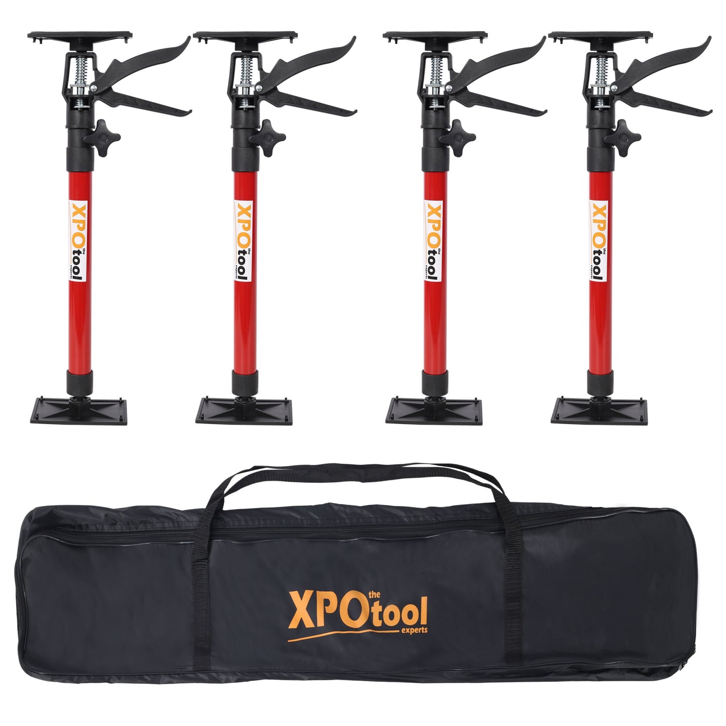 Adjustable Support Pole System For Drywalls And Cabinets With Carry Bag