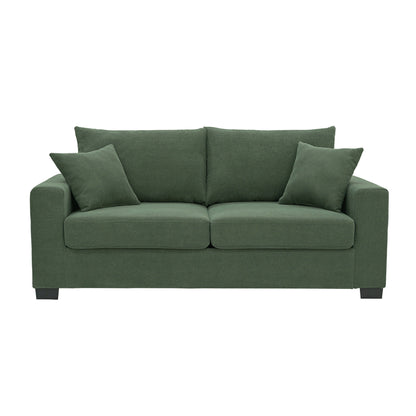 2 Seater Sofa, 2 Throw Pillows For Living Room
