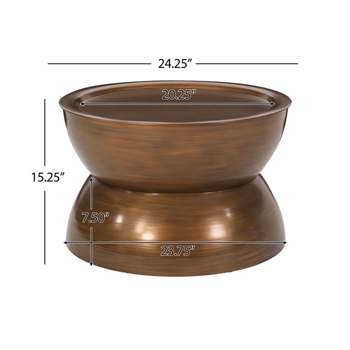 Sparling - Modern Iron Hourglass Coffee Table