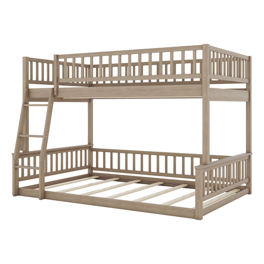 Bunk Bed With Ladder And Guardrails