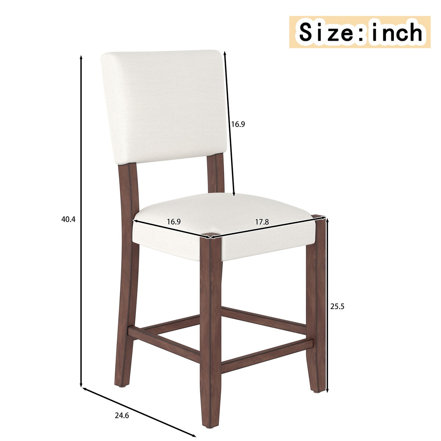 Mid Century Modern Bar Stools, Upholstered Counter Chairs