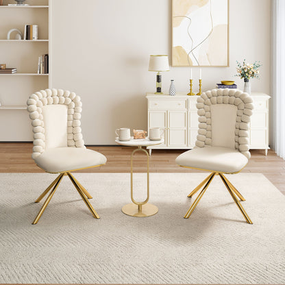 Upholstered Swivel Dining Chairs (Set of 2)