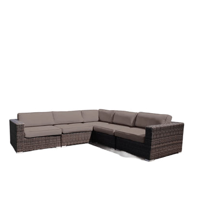 Ana - Outdoor Sectional Sofa With Cushions - Brown