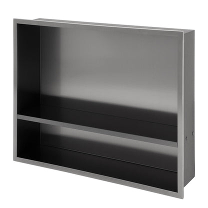 Modern Stainless Steel Shower Niche Double Shelf For Bathroom