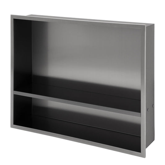 Modern Stainless Steel Shower Niche Double Shelf For Bathroom