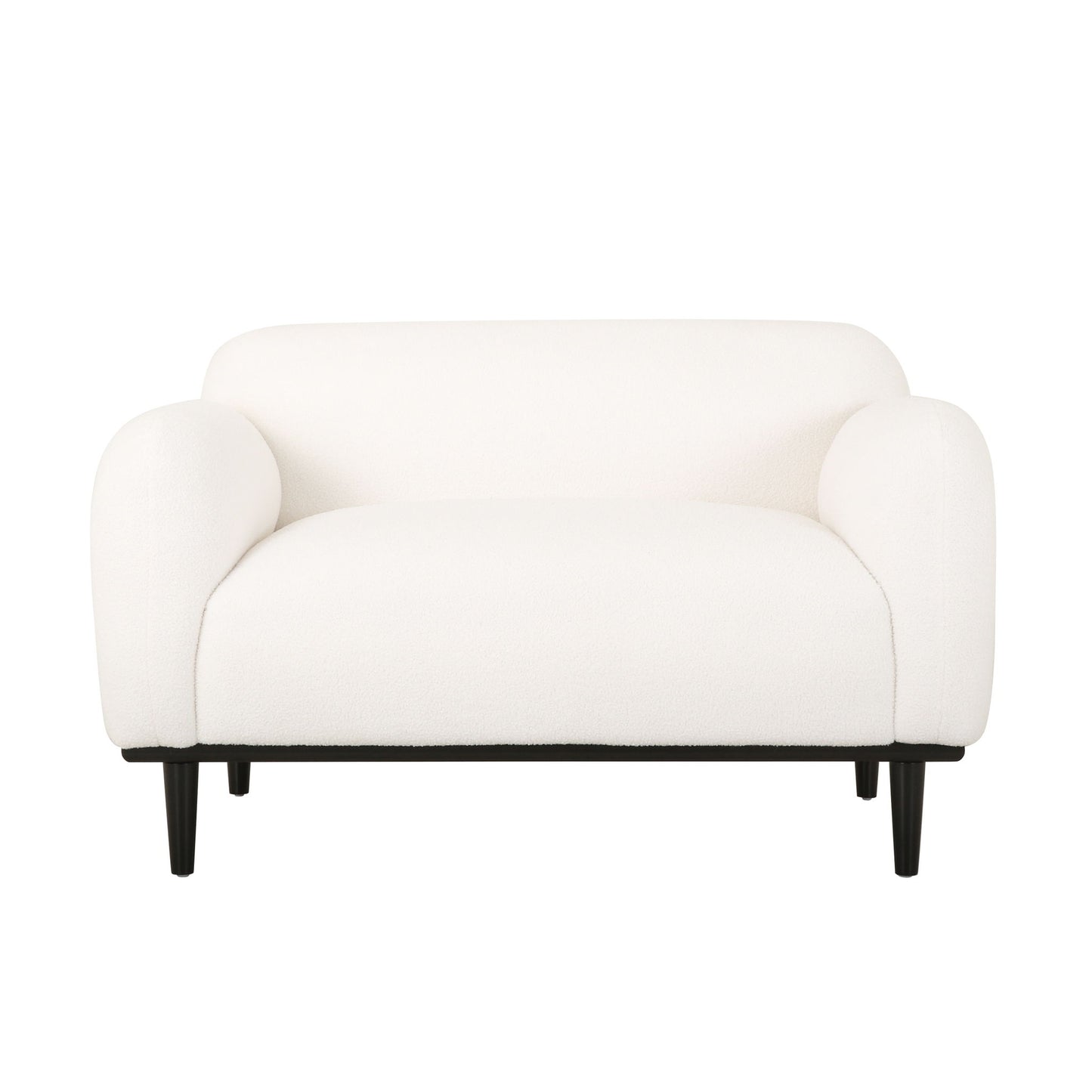 Sway - Upholstered Loveseat With Wood Legs And Round Arms