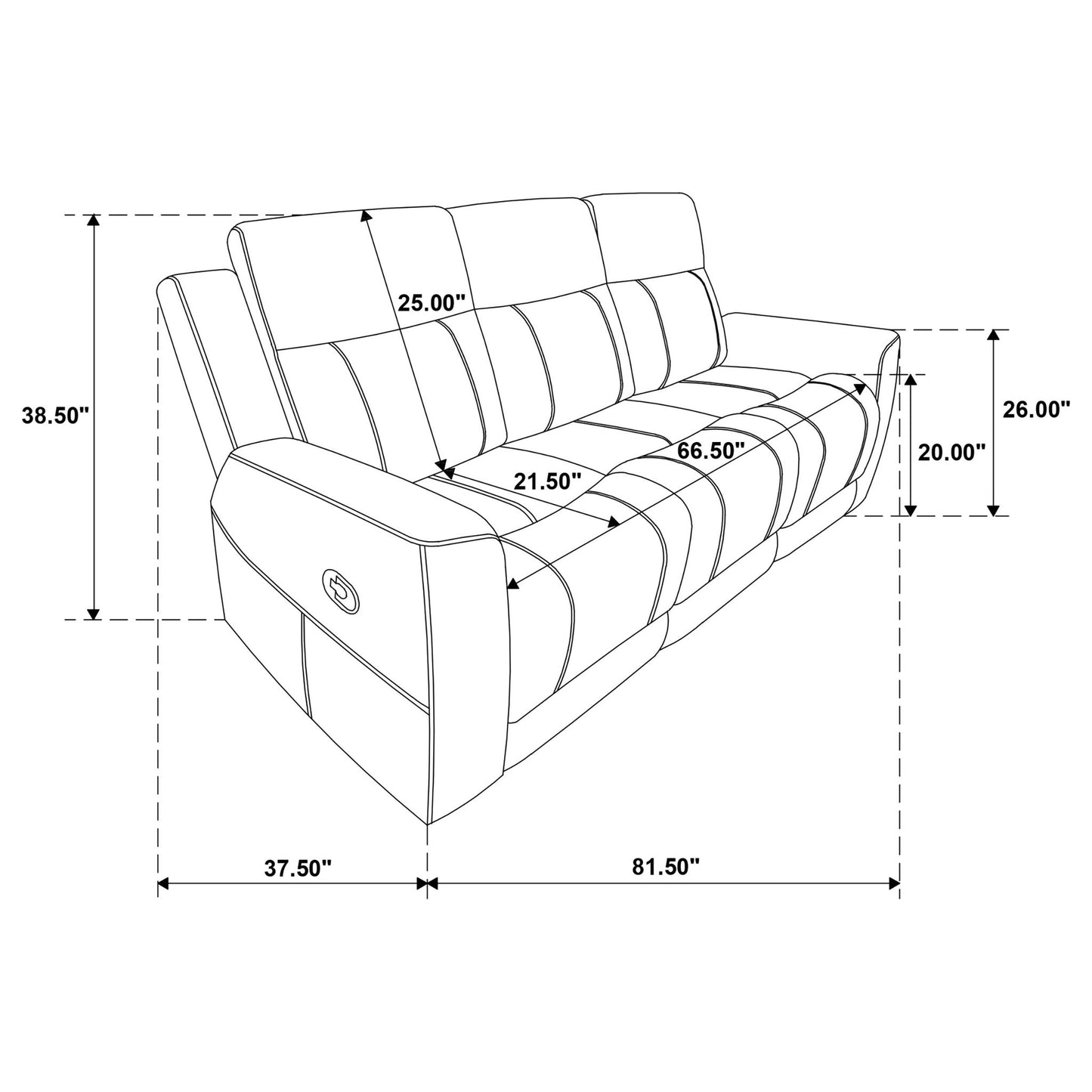Slater - Reclining Sofa With Manual Recline