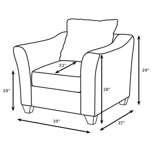 Alcazar - Arm Accent Chair - Gray