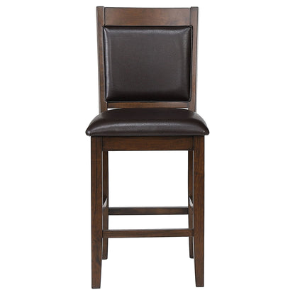 Upholstered Counter Height Chair (Set of 2) - Brown / Walnut