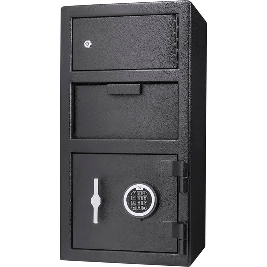 Large Locker Depository Safe With Digital Keypad 0 72 0 78 Cubic Ft - Black