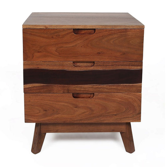 Nightstand Natural Wood - Brown