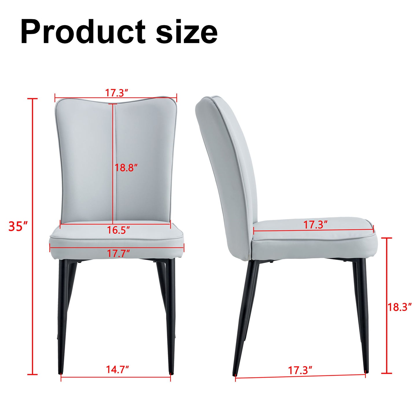 Modern Minimalist Dining Chairs With Metal Legs