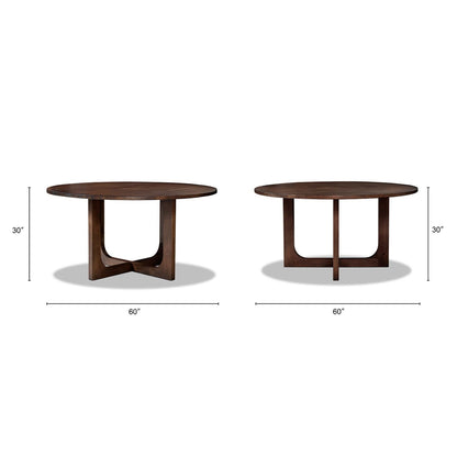 Pino - Round Dining Table - Dark Brown