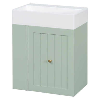 Modern Bathroom Vanity With Sink, Storage Cabinet, Drawer & Side Shelf