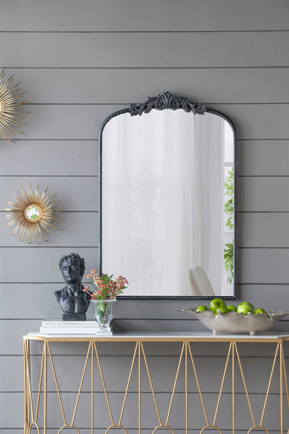 Arch Mirror, Baroque Inspired Wall Decor For Bathroom, Bedroom, Living Room