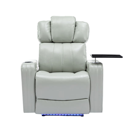 Power Recliner Theater Chair With Cooling Cup Holder, Bluetooth Speaker, LED Lights, USB Ports