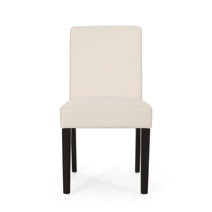 Contemporary Dining Chair With Upholstered Seating And Tapered Legs