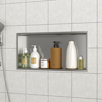 Stainless Steel Shower Niche With Seamless Design For Bathroom Storage