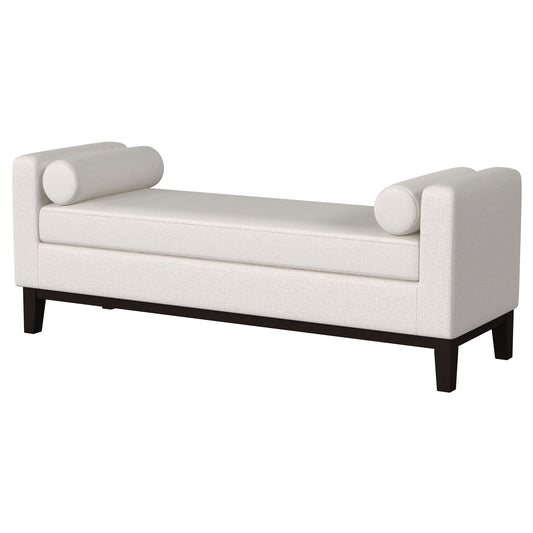 Thomas - Raised Arm Accent Bench - Ivory