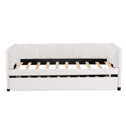 Upholstered Daybed With Ergonomic Design Backrest