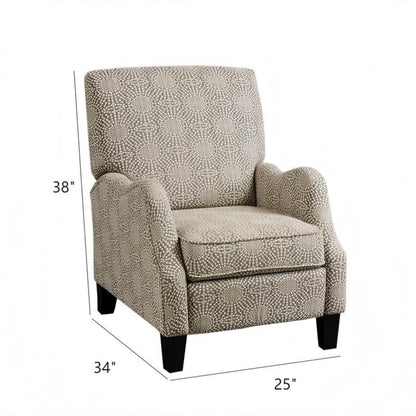 Hoffman - Push Back Recliner - Beige Multi