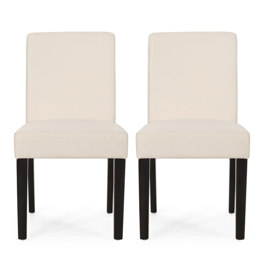 Contemporary Dining Chair With Upholstered Seating And Tapered Legs