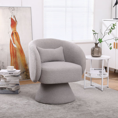 Swivel Accent Chair Armchair, Round Barrel Chair For Living Room Bedroom