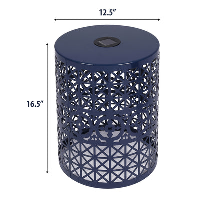 Modern Iron Solar Side Table With Built - In Light