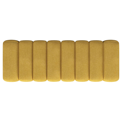 Modern Upholstered Tufted Accent Bench & Round Legs