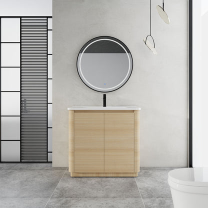 Freestanding Bathroom Vanity With Sink & 2 Soft Close Doors
