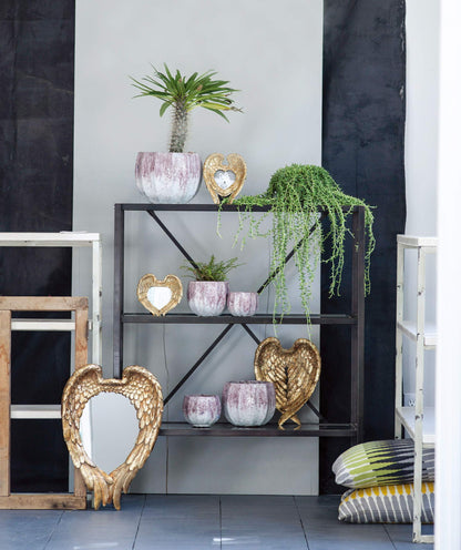 Wing Accent Mirror, Wall Mirror For Living Room - Gold