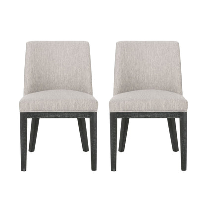 Modern Dining Chair With Durable Fabric Upholstery And Sturdy Wooden Frame (Set of 2)