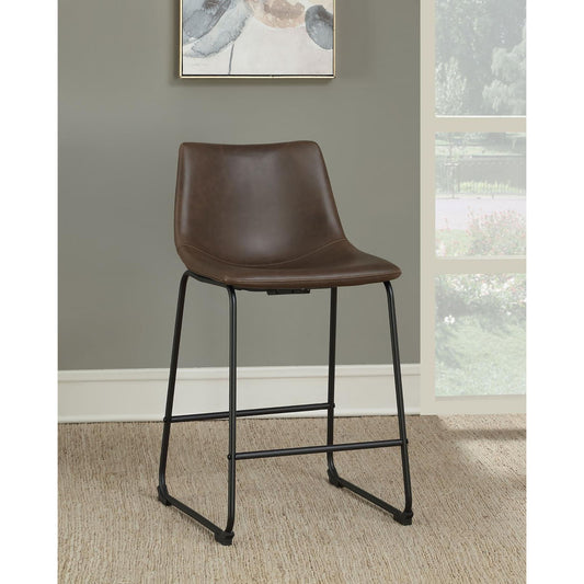 Armless Counter Height Stools (Set of 2) - Brown