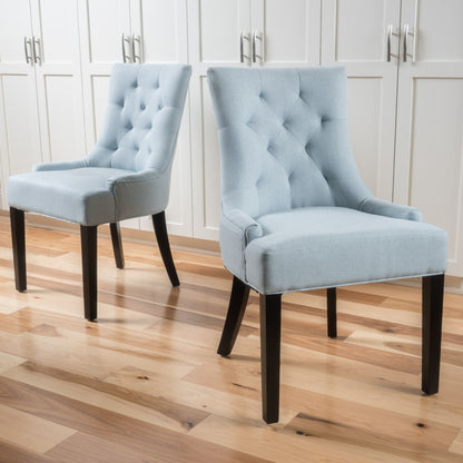 Contemporary Cheney Dining Chair Set With Tufted Design
