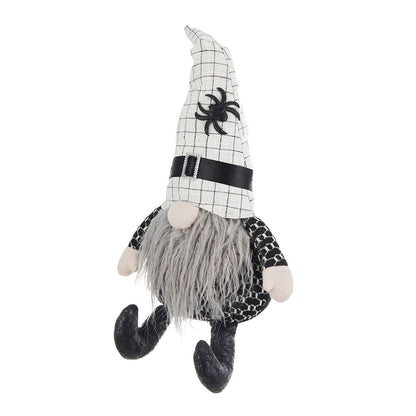 Sitting Gnome With Hat Spider, For Halloween Decor