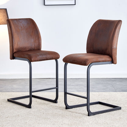 Modern Chairs With Cushions And Metal Legs (Set of 2)